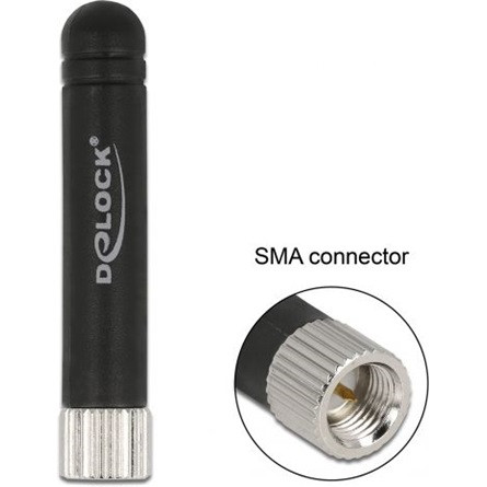 Delock ISM 433 MHz antenna SMA apa -0,5 dBi mindenirányú flexibilis fekete