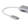 Equip-Life USB Hub - 128958 (USB-C 3.0, 4 Port, USB tápellátás, kompakt dizájn, ezüst)