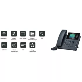 YEALINK Telefon - SIP-T34W HD IP 4 vonalas