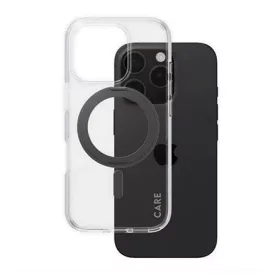   PANZERGLASS iPhone 16 Pro PANZERGLASS CARE KICKSTAND CASE szilikon telefonvédő ütésállóság, kitámasztó, FEKETE