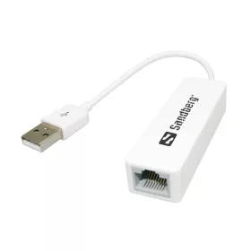   Sandberg Kábel Átalakító - USB to Network Converter (fehér; USB bemenet - RJ45 kimenet; 10/100Mbps)