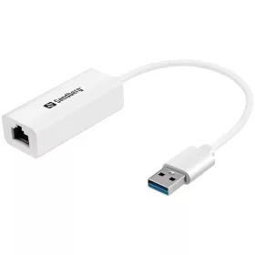   Sandberg Átalakító - USB3.0 Gigabit Network Adapter (USB3.0, RJ45, 10/100/1000Mbps, fehér)