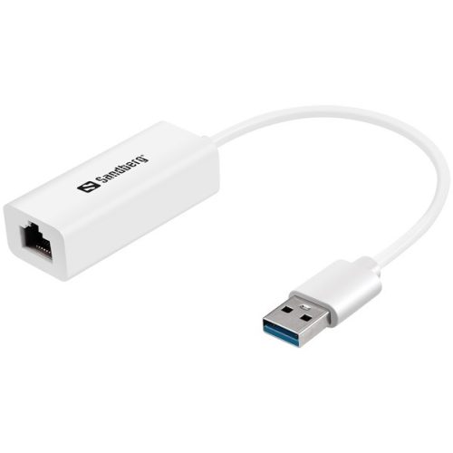 Sandberg Átalakító - USB3.0 Gigabit Network Adapter (USB3.0, RJ45, 10/100/1000Mbps, fehér)