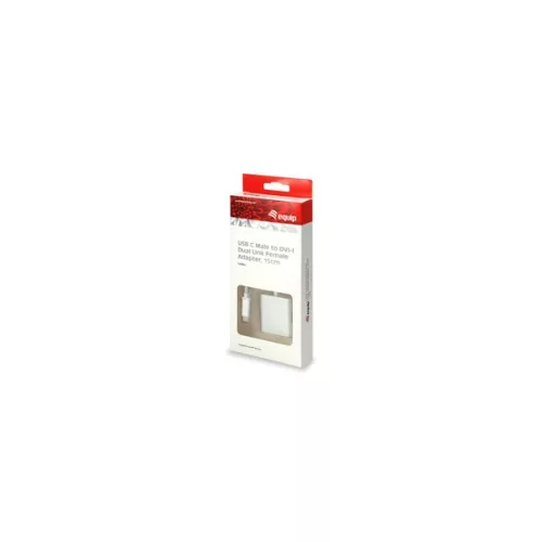Equip Átalakító Kábel - 133453 (USB USB-C -> DVI-I Dual-link átalakító, apa/anya)