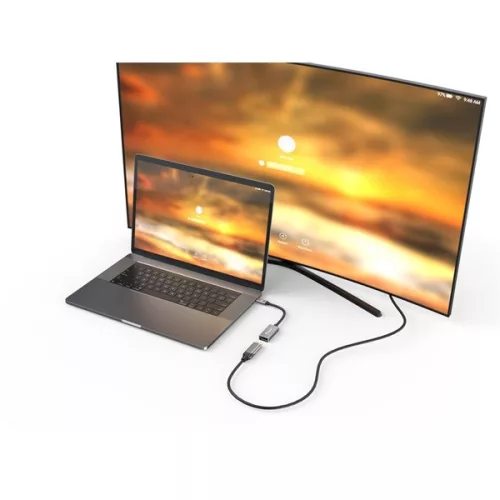Equip Átalakító - 133493 (USB-C to DisplayPort1.4, 8K/60Hz, szürke)