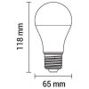 Optonica 1357 1380lm hideg-fehér E27 A60 gömb LED fényforrás