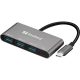 Sandberg PD 4-portos USB-C USB3.0 hub szürke (USB-C PD: 61W)