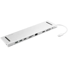   Sandberg Notebook Dokkoló - USB-C 10-in-1 Docking Station (USB-C, HDMI/VGA, 3x USB3.0, 1x RJ-45, Audio, kártyaolvasó)