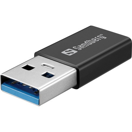 Sandberg 136-62 külső slim DVD író USB-C/A fekete BOX