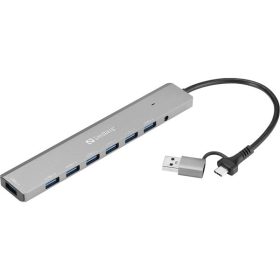 Sandberg USB Hub - USB-C/A to 7 x USB 3.0 Hub