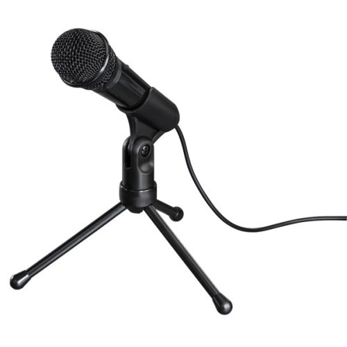 Hama Mikrofon - 139905 MIC-P35 Allround (asztali állvány, 3,5 mm Jack, 2,5m, fekete)