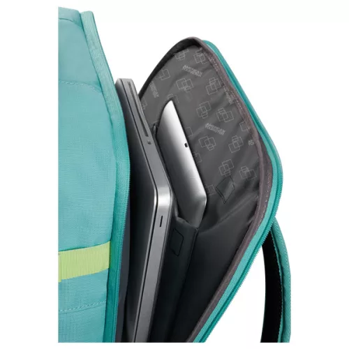 AMERICAN TOURISTER TAKE2CABIN 149175-A647 alkalmi hátizsák M 15.6" türkiz/lime