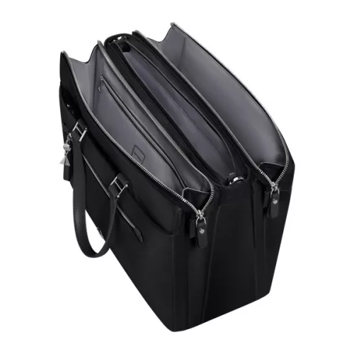 SAMSONITE Kézitáska 151686-1041 KARISSA EVO ORG. TOTE 14.1" 3 COMP BLACK, Fekete