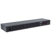 Manhattan elosztó - 19" 1U Rackmount okos elosztó, 8db C13 aljzat, fogyasztás, páratartalom, hőmérséklet monitorozás