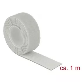   Delock Hurkolható rögzítők, 1 m x 20 mm (H x Sz) tekercs, szürke