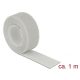 Delock Hurkolható rögzítők, 1 m x 20 mm (H x Sz) tekercs, szürke