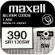 Maxell 390 gomb (SR1130SW) 83mAh ezüst-oxid elem 10db ezüst