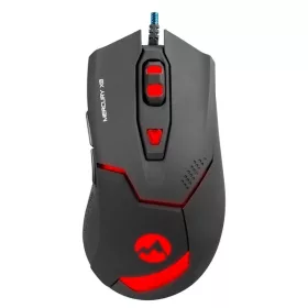   Everest Gamer Egér - Mercury X8  (3200 DPI, 6gomb, 1,8m harisnyázott kábel, optikai, fekete, RGB LED)
