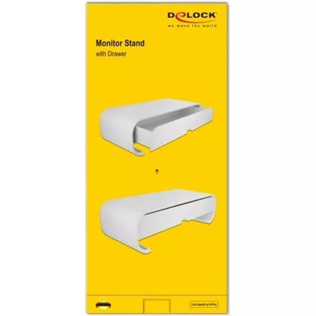 Delock Monitor állvány fiókkal, fehér
