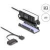 Delock M.2 Hűtőborda SSD 2280-hoz RGB LED világítással