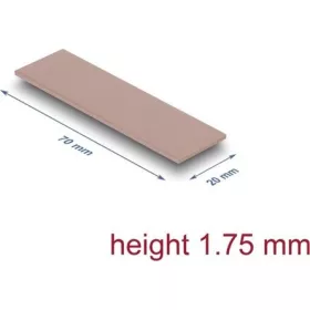   Delock Hővezető párna 70 x 20 x 1,75 mm M.2 modulokhoz 3,0 W/mK   nem szilikon anyagú