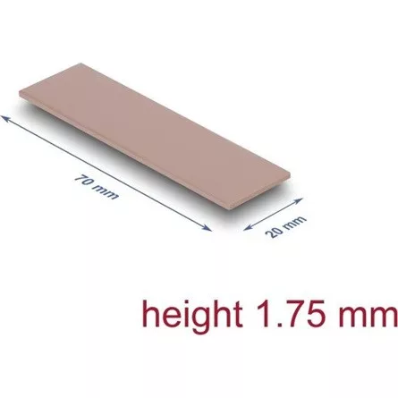 Delock Hővezető párna 70 x 20 x 1,75 mm M.2 modulokhoz 3,0 W/mK   nem szilikon anyagú