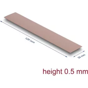   Delock Hővezető párna 120 x 20 x 0,5 mm M.2 modulokhoz 3,0 W/mK   nem szilikon anyagú