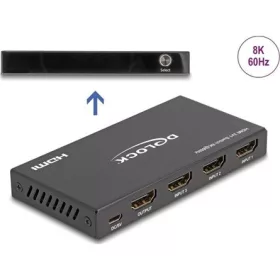   Delock 18603 4-portos HDMI video switch fekete 7680×4320@60Hz