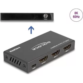   Delock 18607 3-portos HDMI video switch fekete 7680×4320@60Hz