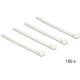 Delock 150x7,2mm kioldható kábelkötegelő fehér 100db