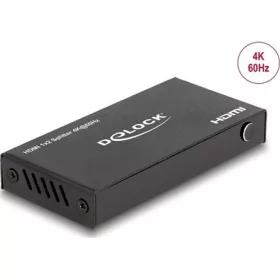   Delock HDMI elosztó 1 x HDMI megoszlik 2 x HDMI-vé, 4K 60 Hz kimenettel és downscalerrel