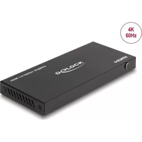   Delock HDMI elosztó 1 x HDMI megoszlik 4 x HDMI-vé, 4K 60 Hz kimenettel és downscalerrel