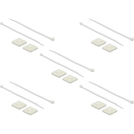 Delock Kábelkötegelő talp 30 x 30 mm, kábelkötegelővel, melynek hossza 200 mm x szélessége 4,8 mm fe