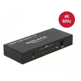   Delock HDMI Switch - 18685 (HDMI UHD-kapcsoló, 5 x bemenet, 1x kimenet, 4K)