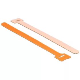   Delock 200x12mm tépőzáras kábelkötegelő narancssárga 10db