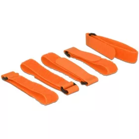   Delock 300x20mm tépőzáras kábelkötegelő narancssárga 5db