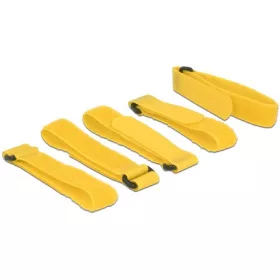 Delock 300x20mm tépőzáras kábelkötegelő sárga 5db