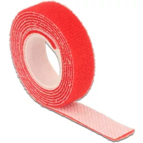 Delock 1000x13mm tépőzáras kábelkötegelő piros