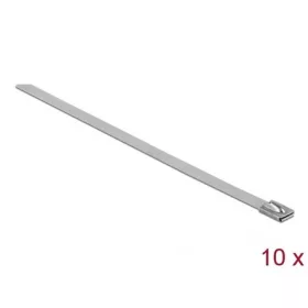   Delock Rozsdamentes Acél Kábelkötegek Hossza 300 x Szélesség 7,9 mm 10 db.