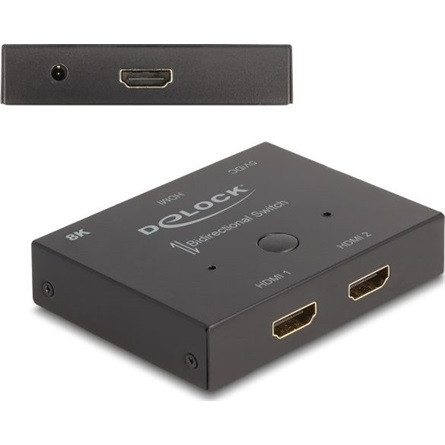 Delock HDMI 2 - 1 kapcsoló kétirányú 8K 60 Hz