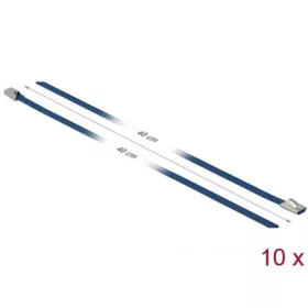   Delock Rozsdamentes Acél Kábelkötegek Hossza 400 x Szélesség 4,6 mm kék 10 db.