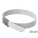 Delock Rozsdamentes Acél Kábelkötegek Hossza 300 x Szélesség 7,9 mm fehér 10 db.