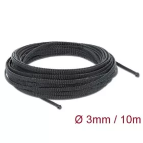 Delock Fonott kábelharisnya nyújtható 10 m x 3 mm fekete
