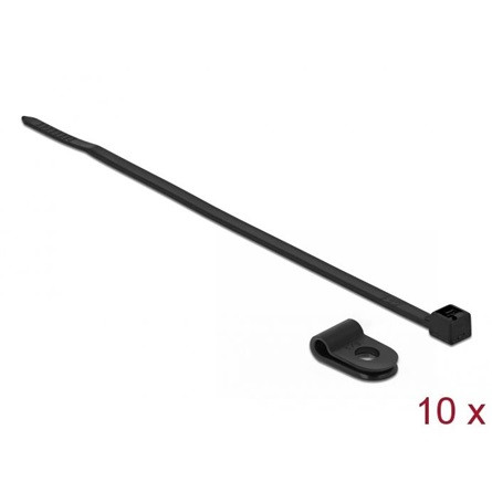 Delock Fekete színű, összekapcsoló pánt készlet 3,2 mm H 100 x Sz 2,5 mm kábelekkel