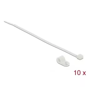   Delock Fehér színű, összekapcsoló pánt készlet 6,4 mm H 200 x Sz 3,6 mm kábelekkel