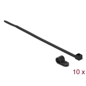   Delock Fekete színű, összekapcsoló pánt készlet 6,4 mm H 200 x Sz 3,6 mm kábelekkel