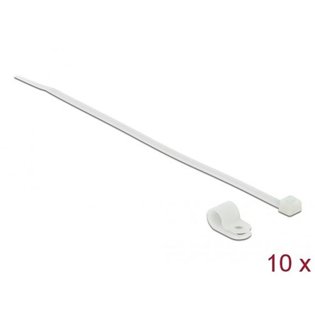 Delock Fehér színű, összekapcsoló pánt készlet 7,9 mm H 250 x Sz 3,6 mm kábelekkel