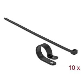   Delock Fekete színű, összekapcsoló pánt készlet 25,4 mm H 300 x Sz 7,2 mm kábelekkel