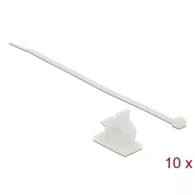   Delock Fehér, 37 x 18 mm-es kábelfogó H 300 x Sz 4,8 mm - kábellel