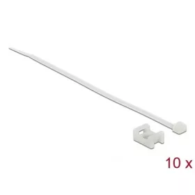   Delock Fehér csavart biztosító foglalat készlet 15 x 10 mm H 200 x Sz 3,6 mm kábellel